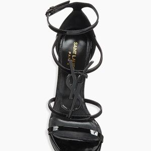 Yves Saint Laurent Black Strappy Heels